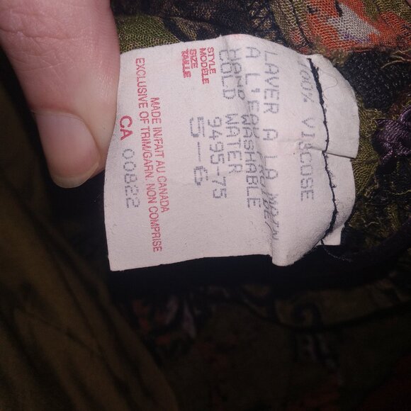 1970s VINTAGE skirt Montreal Hippie Style. Made in canada. As is. - Picture 4 of 4